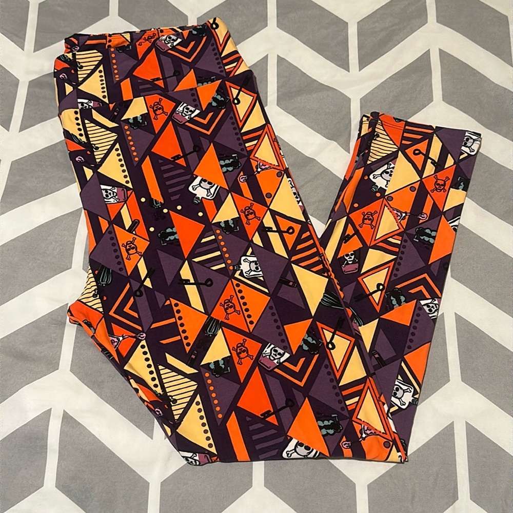 LuLaRoe Women’s Halloween Print Leggings/Size: TC2 (18+)/ Color: Multi (NWOT)